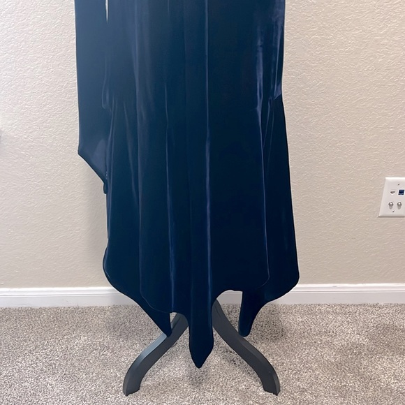 Jet Lag Vintage Great Gaspy Flapper Midnight Blue Dress with Attached Scarf - Picture 2 of 11